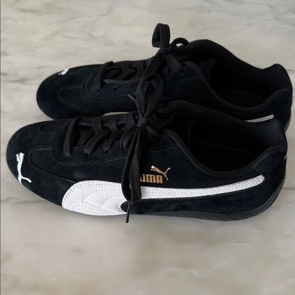 Puma Women’s Speedcat OG Wns  Black and White Sneakers - Picture 4 of 5